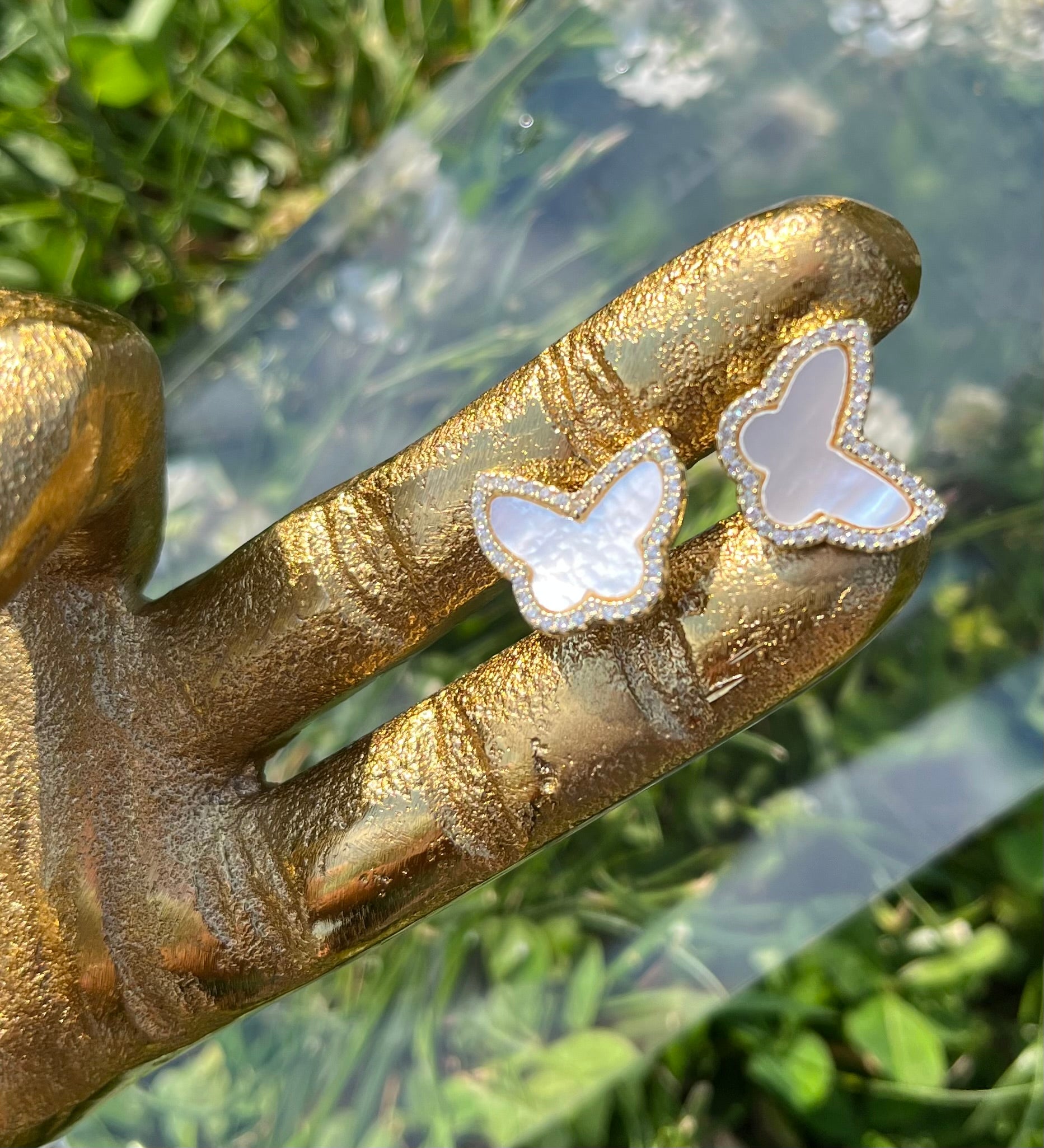 Mother Pearl Butterfly Studs
