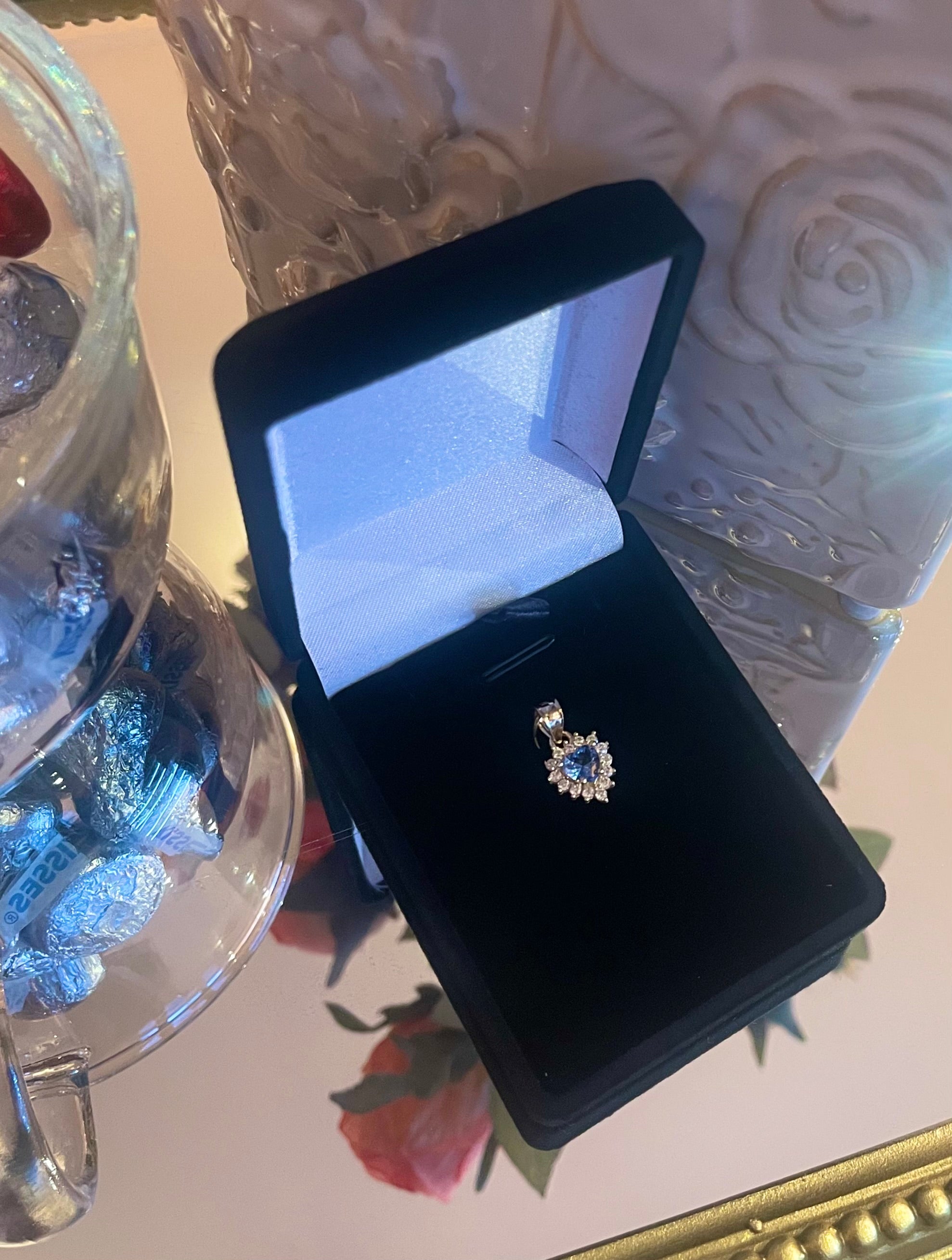 14k Gold Natural Topaz Heart